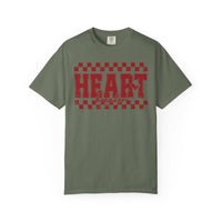 Heart Breaker, Red Checkered Distressed - Comfort Colors | Trendy Women's T-Shirt. Direct to Garment. Printed & Shipped in the USA. Unisex Sizes.
