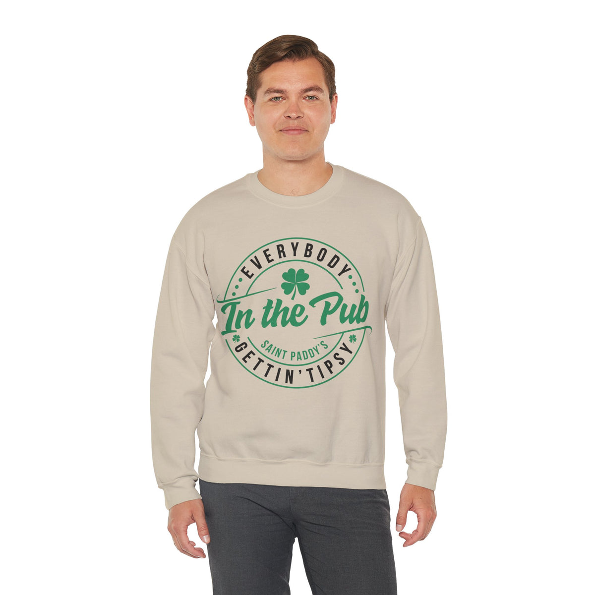 Everybody In The Pub Gettin' Tipsy – Gildan Heavy Blend | Trendy Women’s and Men's Soft Sweatshirt. Direct to Garment. Printed & Shipped in the USA. Unisex Sizes.