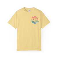 Sun Salt Sand, Beach Sunset - Front & Back Print - Comfort Colors | Trendy Women's and Men's T-Shirt. Direct to Garment. Printed & Shipped in the USA. Unisex Sizes.