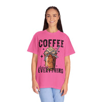 Coffee Changes Everything, Iced Coffee, Coffee Lovers - Comfort Colors | Trendy Women's T-Shirt. Direct to Garment. Printed & Shipped in the USA. Unisex Sizes.