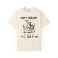 Kitty Biscuits Bakery - Comfort Colors | Trendy Women's and Men's T-Shirt. Direct to Garment. Printed & Shipped in the USA. Unisex Sizes.