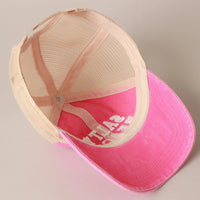Salty Beach (Hot Pink) Embroidered Mesh-Back Hat