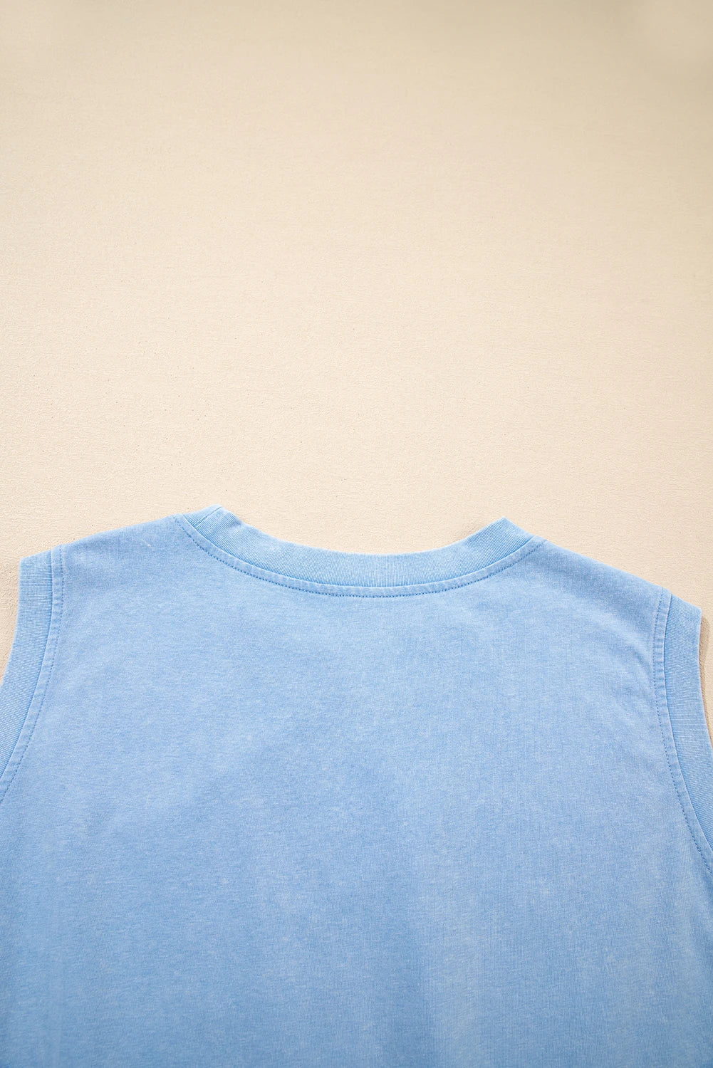 Myosotis 2 Pieces Mineral Wash Cotton Tank Top Lined Split Skirt Set