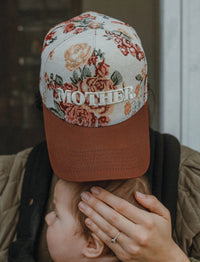Embroidered (Floral) Mother Ribbed Snapback Hat