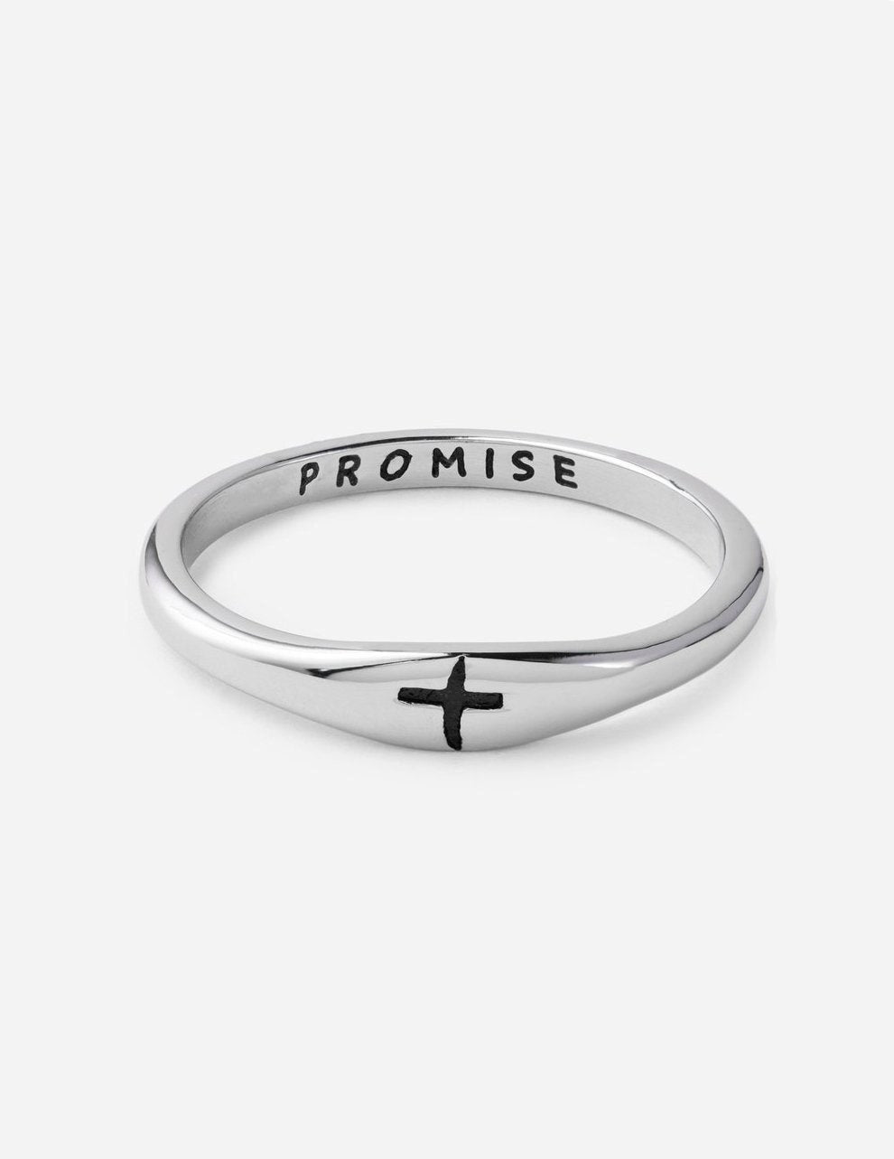 "Promise" Silver-Colored Promise Ring