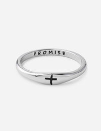"Promise" Silver-Colored Promise Ring