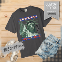 America's 250th Birthday, Statue of Liberty - Comfort Colors | Trendy Men's and Women's T-Shirt. Direct to Garment. Printed & Shipped in the USA. Unisex Sizes.