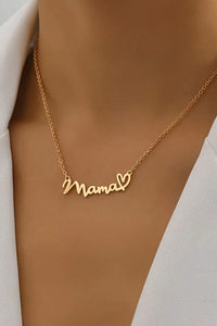Mama Heart Pendant Necklace (Alloy)