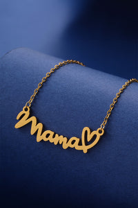 Mama Heart Pendant Necklace (Alloy)