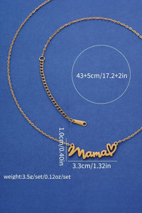 Mama Heart Pendant Necklace (Alloy)
