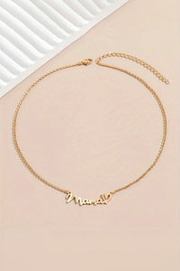 Mama Heart Pendant Necklace (Alloy)