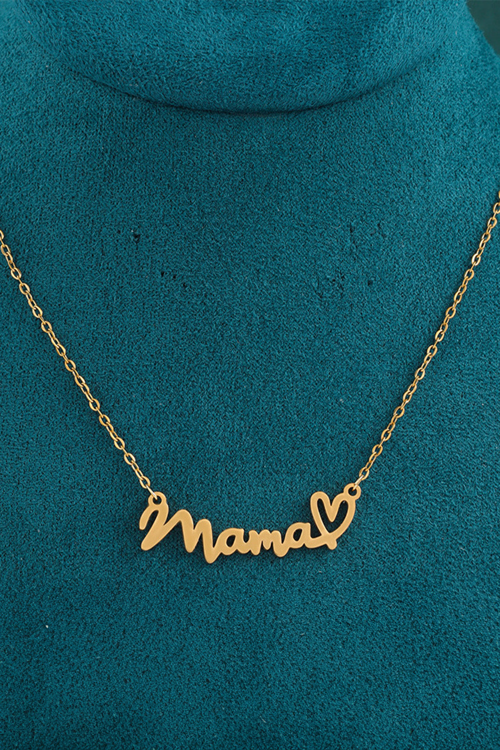 Mama Heart Pendant Necklace (Alloy)