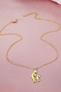 Mother - Daughter Heart Pendant Necklace (Alloy)