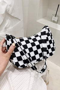 Black & White Checkered SMALL Shoulder Bag - Great for Kids!