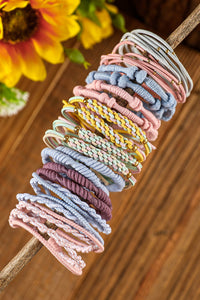20pc Multi-Color Boho Knotted Hair Ties