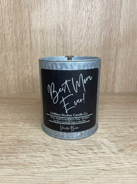 Best Mom Ever (Vanilla Bean) 10 oz. Soy Wax Candle -  Tin Jar