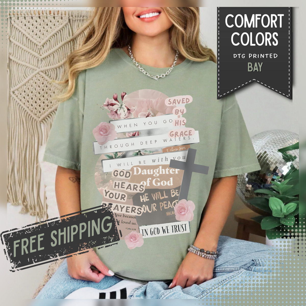 Christian Scrapbook - Comfort Colors | Trendy Women's T-Shirt. Direct to Garment. Printed & Shipped in the USA. Unisex Sizes.