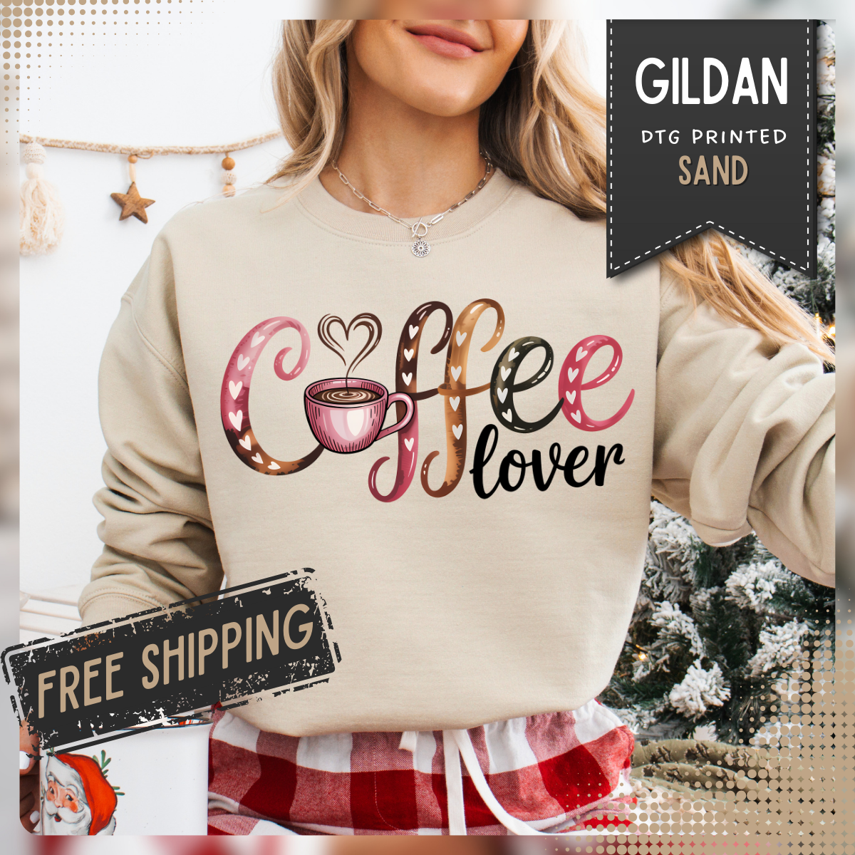 Coffee Lover – Gildan Heavy Blend | Trendy Women’s Soft Sweatshirt. Direct to Garment. Printed & Shipped in the USA. Unisex Sizes.