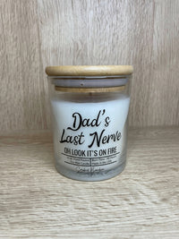 Dad's Last Nerve (Smoked Bourbon) 10 oz. Soy Wax Candle - Glass Jar