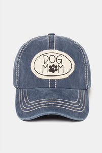 Dog Mom (Navy) Canvas Patch Baseball Cap