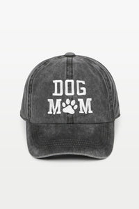 Dog Mom (Charcoal Grey) Embroidered Baseball Cap