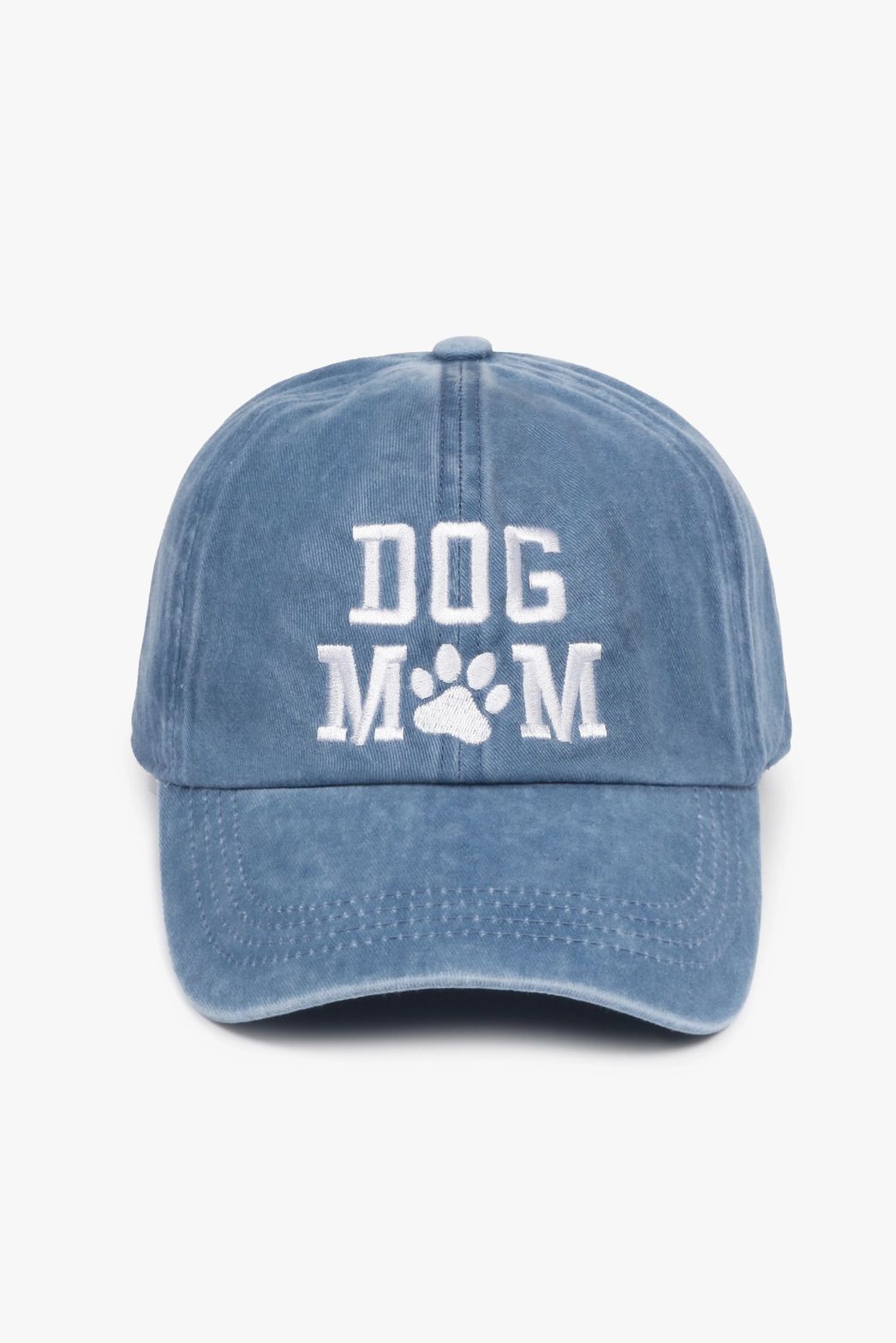 Dog Mom (Denim Blue) Embroidered Baseball Cap
