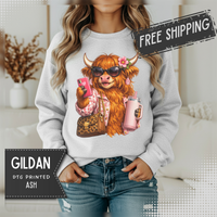 Highland Diva – Gildan Heavy Blend | Trendy Women’s Soft Sweatshirt. Direct to Garment. Printed & Shipped in the USA. Unisex Sizes.