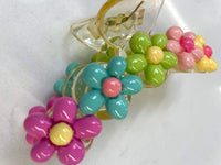 Multi-Color Floral Large Hair Claw Clip