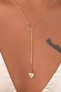 Heart Shaped Lariat Necklace