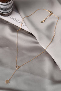 Heart Shaped Lariat Necklace