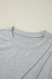 Pleated (Gray) Sleeveless Lightweight Top
