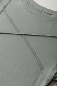 Jasmine (Grey) Round Neck T-Shirt