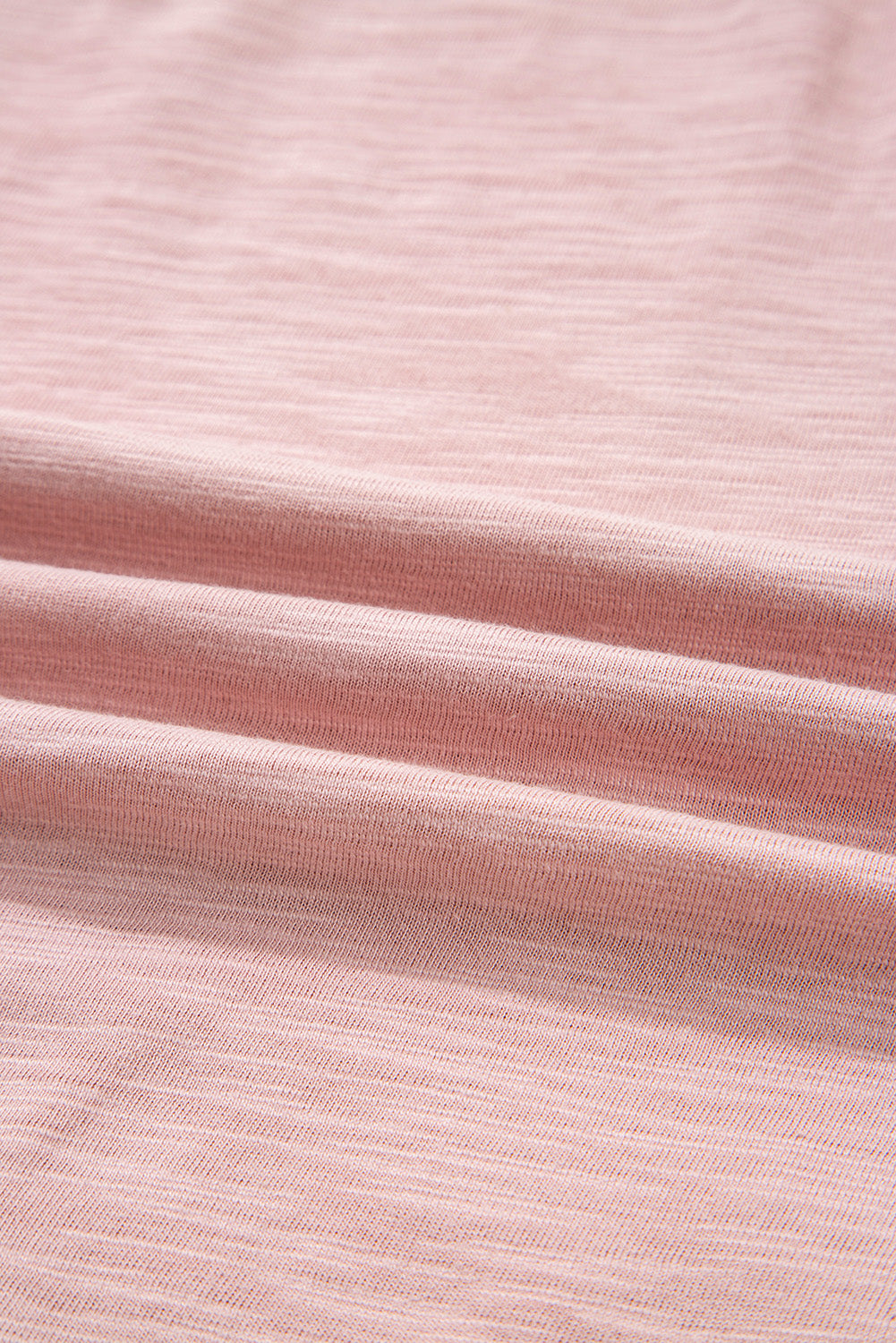 Blush V-Neck (100% Cotton) Top w/Keyhole Embroidery