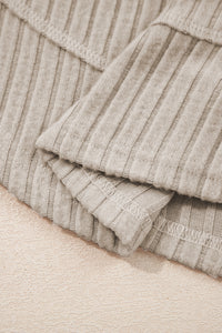 Classy Soft Ribbed (Beige) Long Sleeve Knit Top