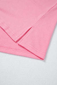 Candy (Pink) V-Neck Puff-Sleeve Top