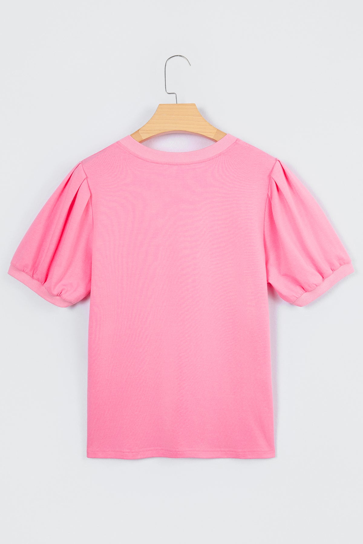 Candy (Pink) V-Neck Puff-Sleeve Top
