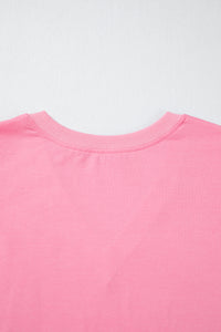 Candy (Pink) V-Neck Puff-Sleeve Top