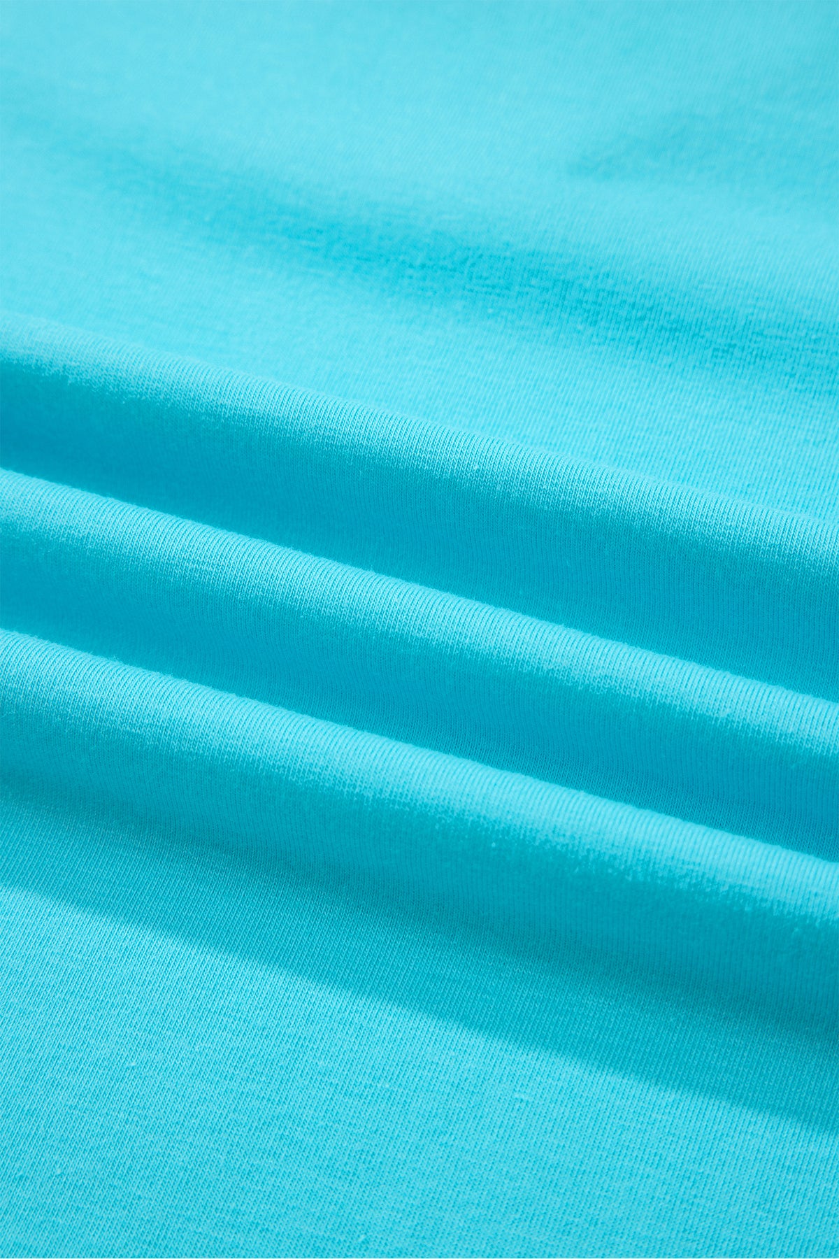 Sky Blue V-Neck Puff-Sleeve Top