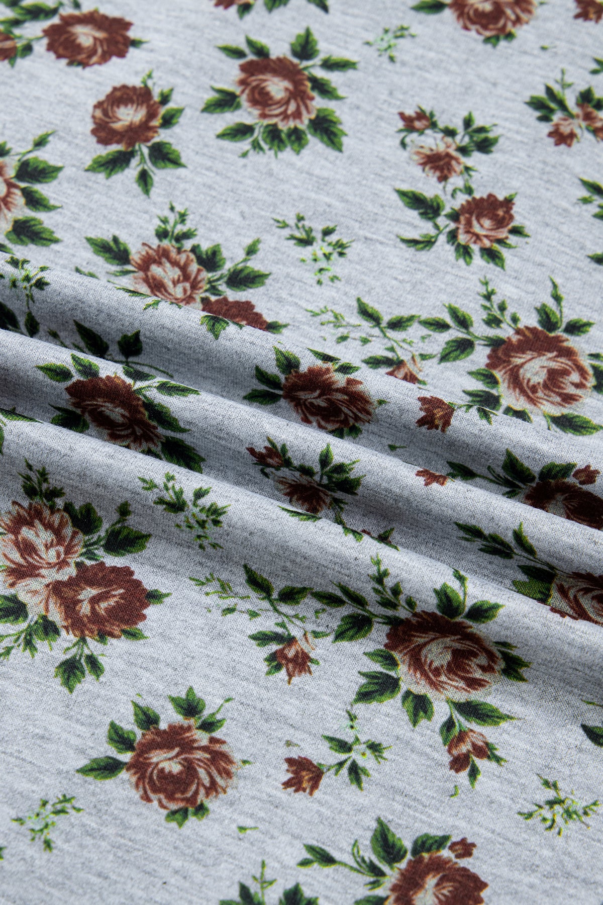 Floral & Soft Denim Button Short Sleeve Polo