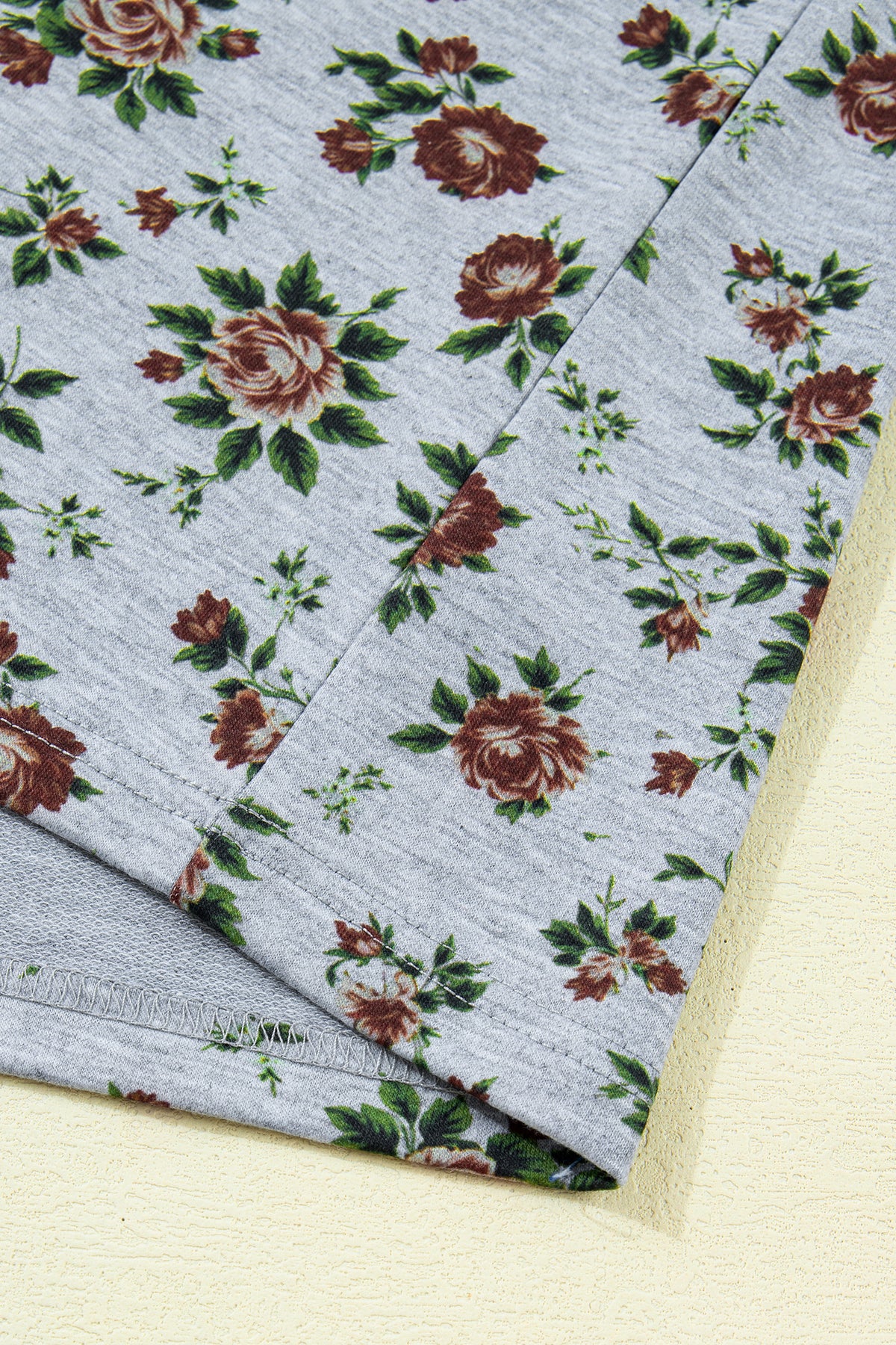 Floral & Soft Denim Button Short Sleeve Polo