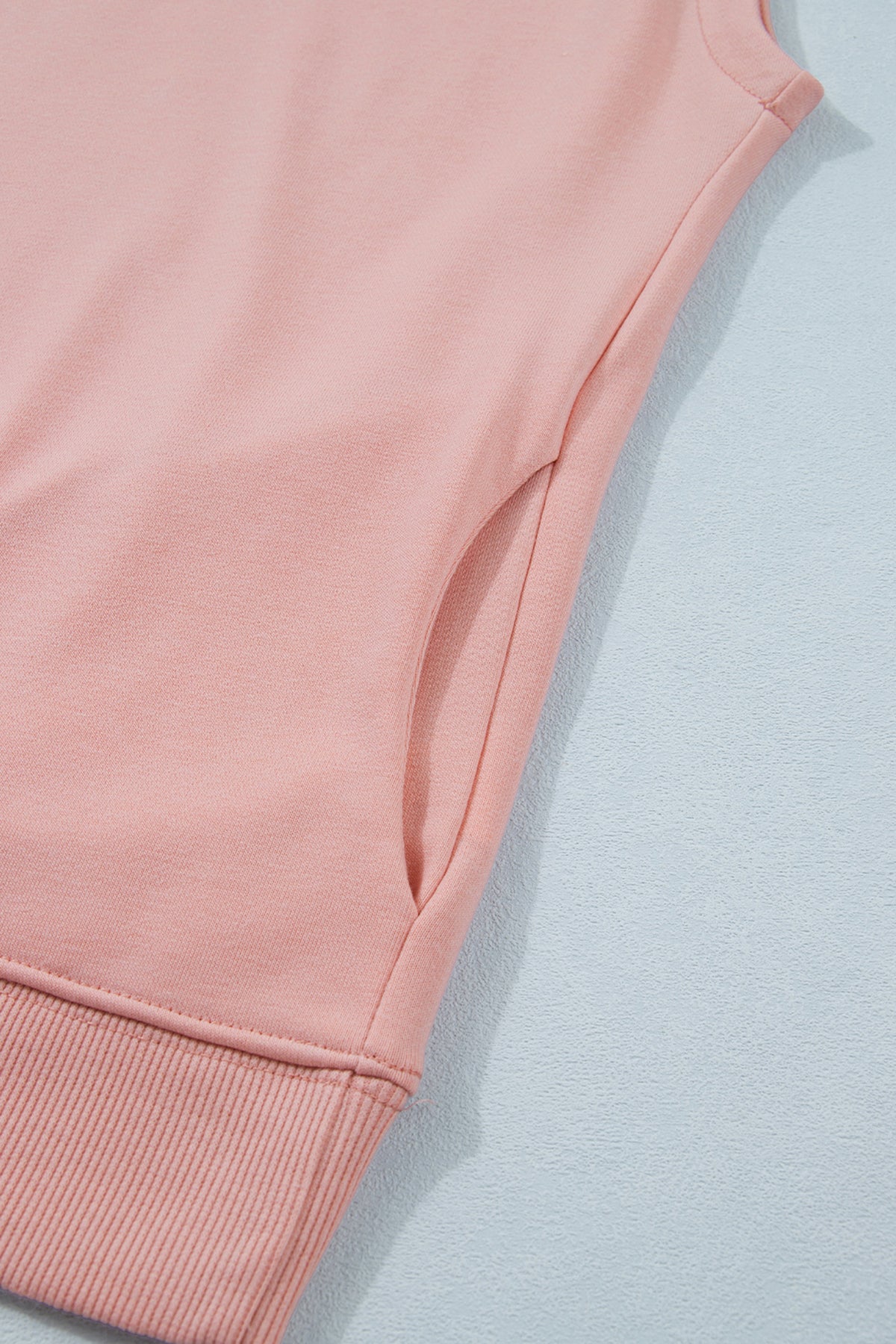 Mock Neck (Light Pink) Cap Sleeve Lightweight Top