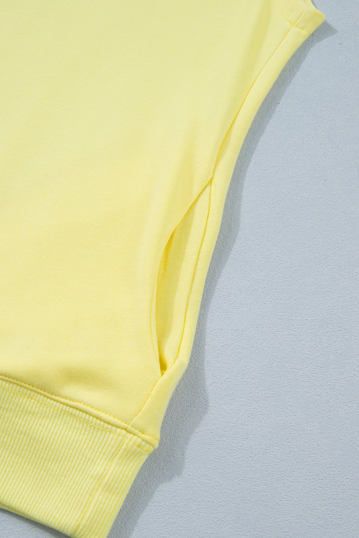Mock Neck (Bright Yellow) Cap Sleeve Lightweight Top