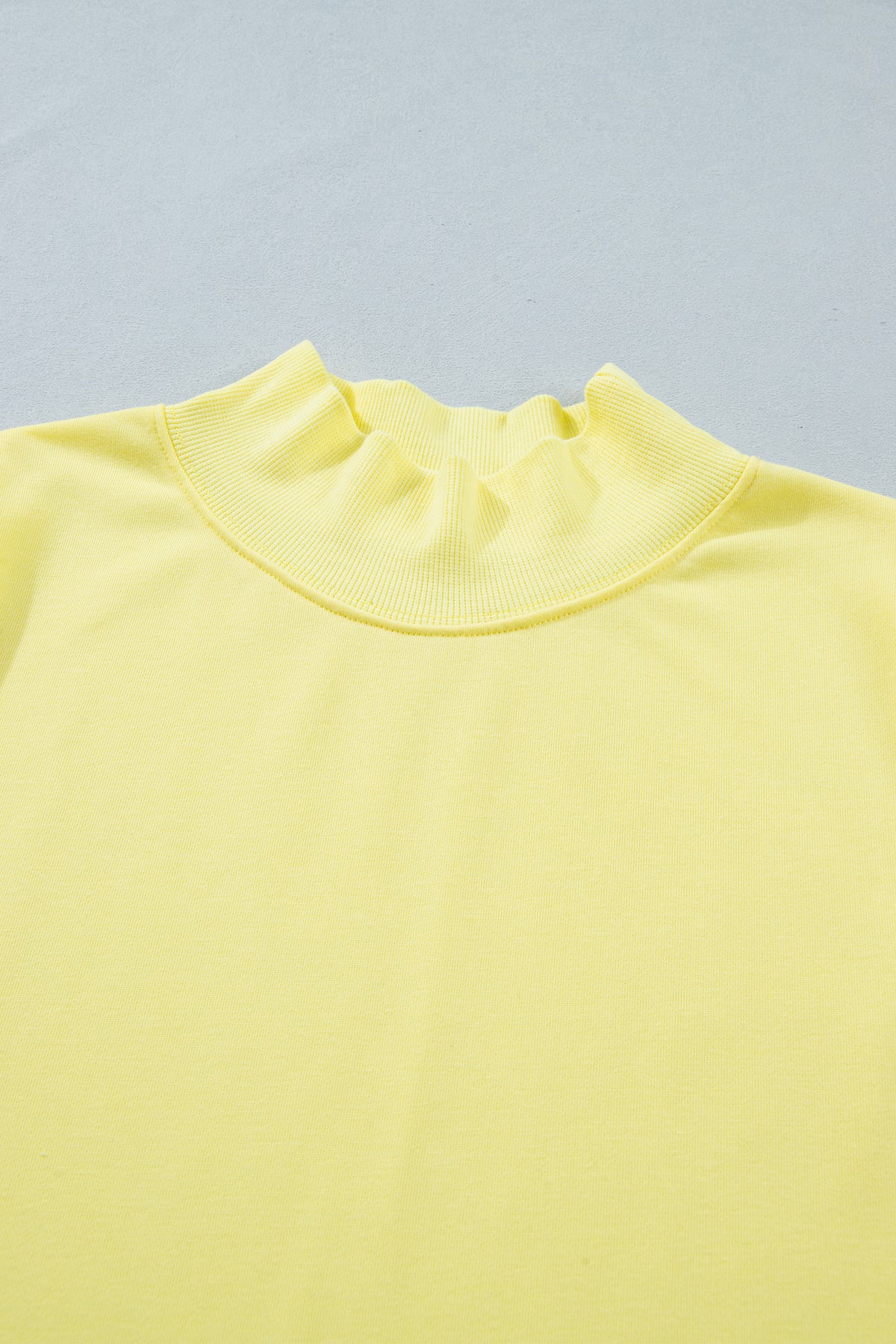 Mock Neck (Bright Yellow) Cap Sleeve Lightweight Top