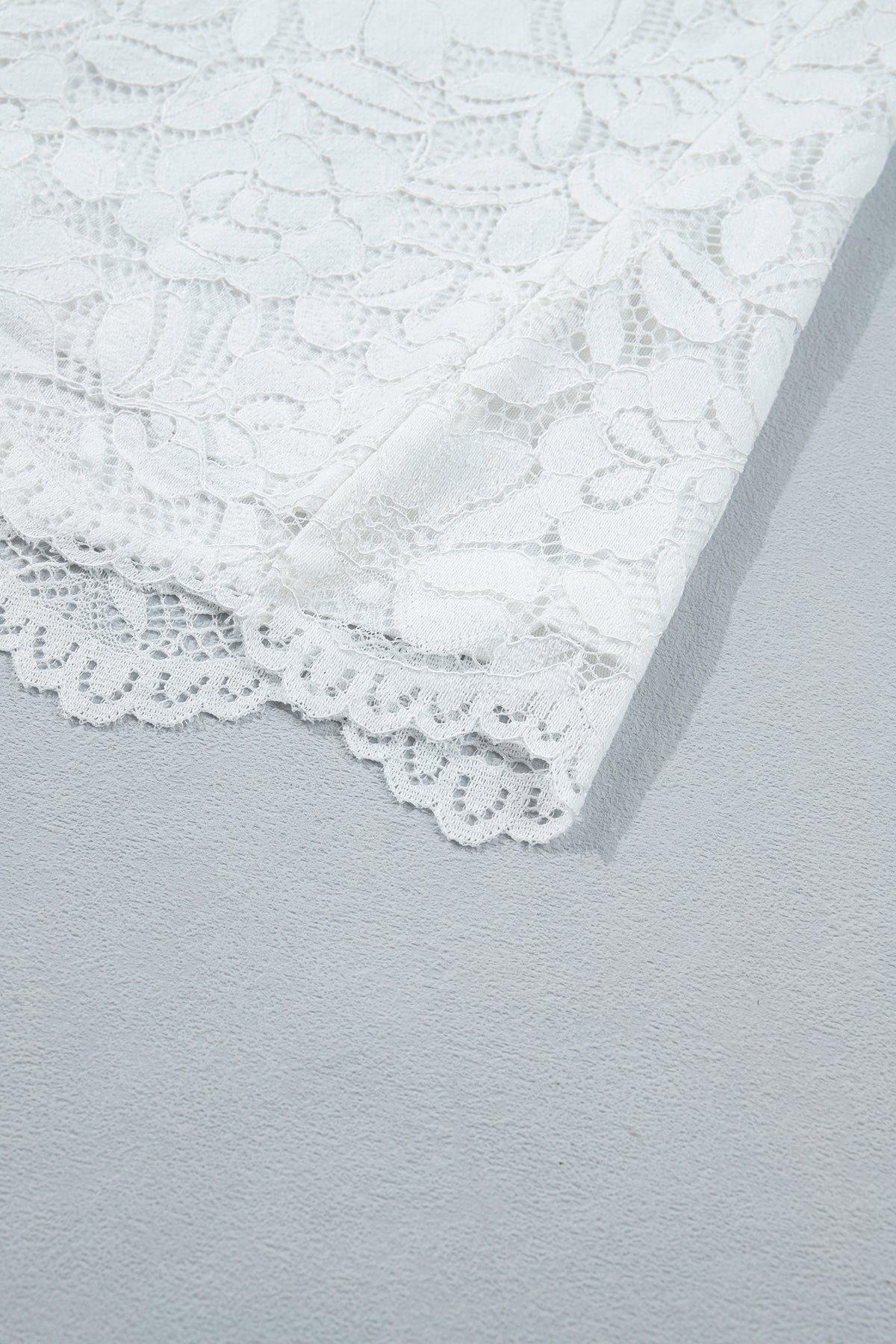 White Lace (80% Cotton) Top with Torso Lining