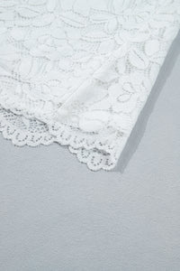 White Lace (80% Cotton) Top with Torso Lining