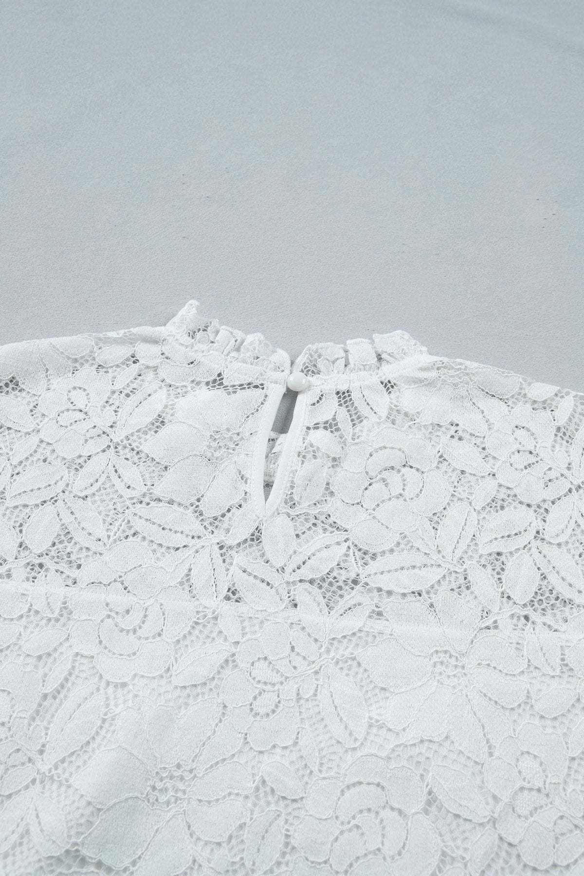 White Lace (80% Cotton) Top with Torso Lining