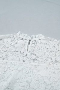 White Lace (80% Cotton) Top with Torso Lining
