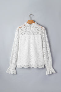 White Lace (80% Cotton) Top with Torso Lining