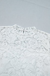 White Lace (80% Cotton) Top with Torso Lining