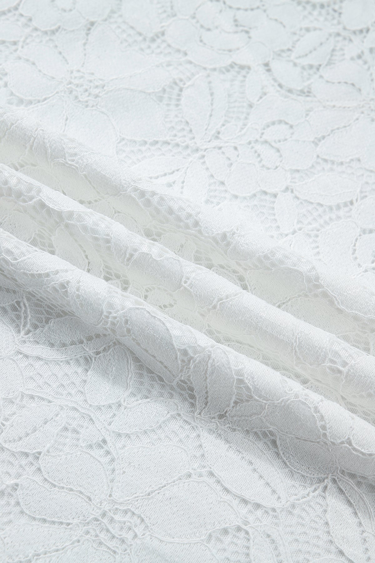 White Lace (80% Cotton) Top with Torso Lining